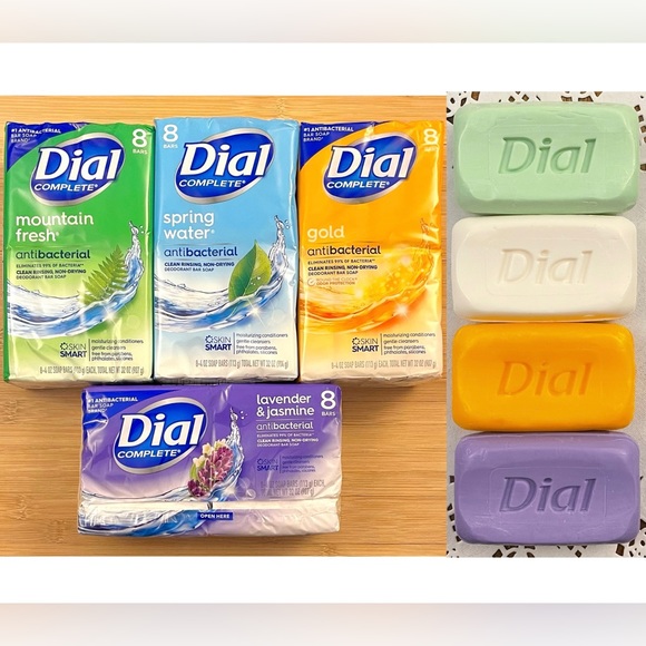 Dial Soap Gold, Lavender, Mountain Fresh, Spring Water 32 Antibacterial Bars - Picture 1 of 3